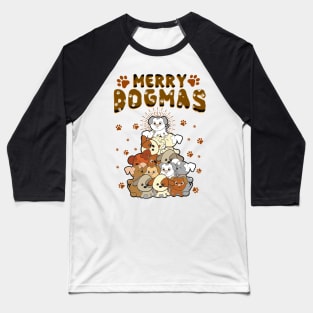 Merry Dogmas Funny Christmas Sweater Baseball T-Shirt